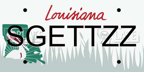 SGETTZZ Louisiana License Plate