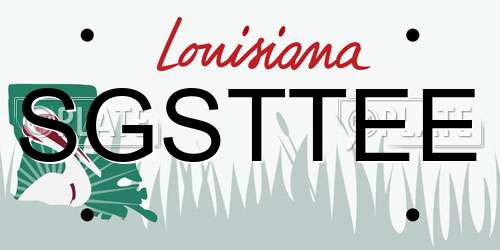 SGSTTEE Louisiana License Plate