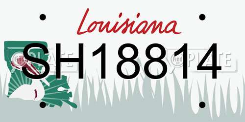 SH18814 Louisiana License Plate