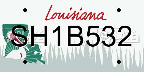 SH1B532 Louisiana License Plate