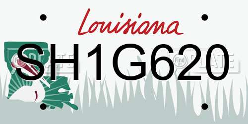 SH1G620 Louisiana License Plate