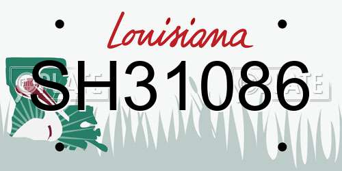 SH31086 Louisiana License Plate