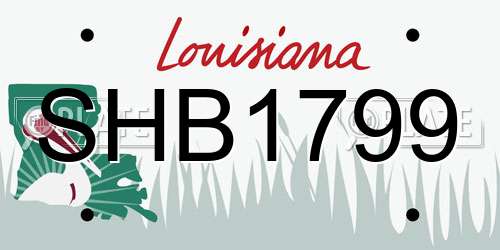 SHB1799 Louisiana License Plate