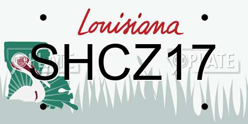 SHCZ17 Louisiana License Plate