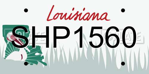 SHP1560 Louisiana License Plate