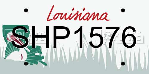 SHP1576 Louisiana License Plate