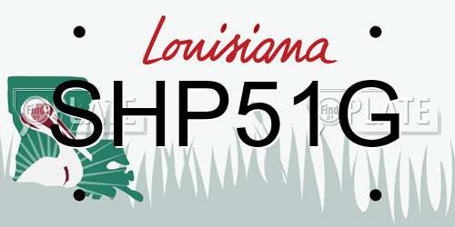 SHP51G Louisiana License Plate