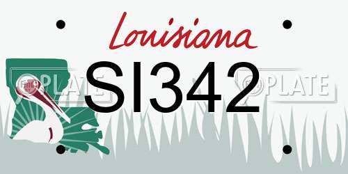 SI342 Louisiana License Plate