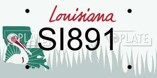 SI891 Louisiana License Plate