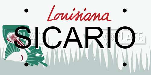 SICARIO Louisiana License Plate