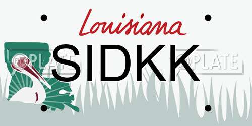 SIDKK Louisiana License Plate