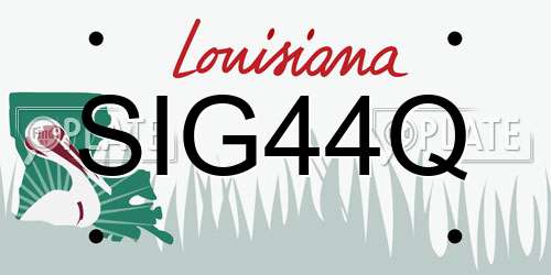 SIG44Q Louisiana License Plate