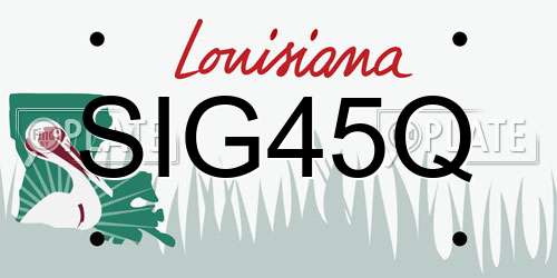SIG45Q Louisiana License Plate
