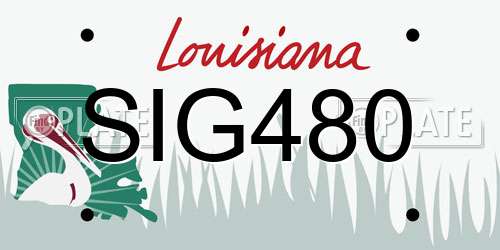 SIG480 Louisiana License Plate