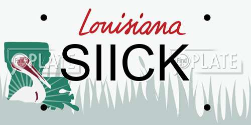 SIICK Louisiana License Plate