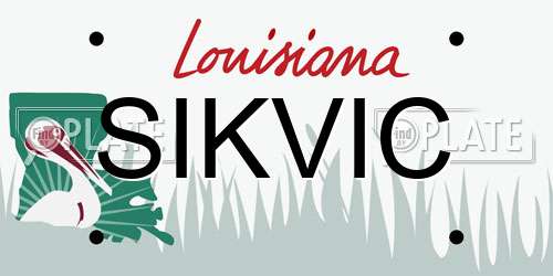 SIKVIC Louisiana License Plate