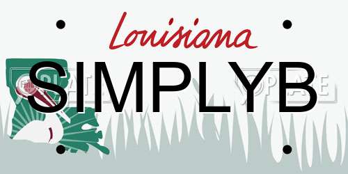 SIMPLYB Louisiana License Plate