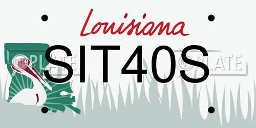 SIT40S Louisiana License Plate