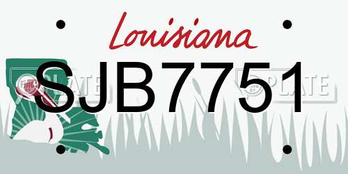 SJB7751 Louisiana License Plate