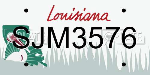 SJM3576 Louisiana License Plate