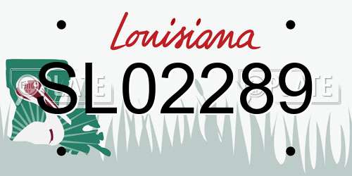 SL02289 Louisiana License Plate