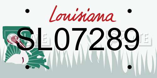 SL07289 Louisiana License Plate