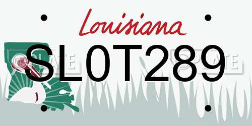 SL0T289 Louisiana License Plate