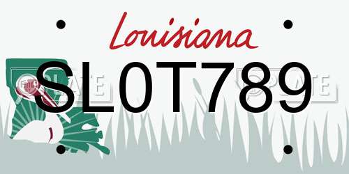 SL0T789 Louisiana License Plate
