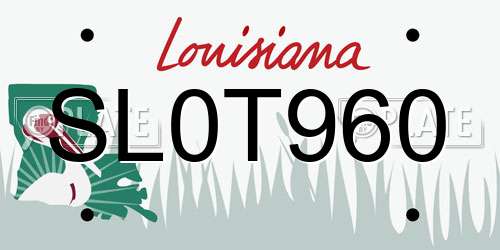 SL0T960 Louisiana License Plate