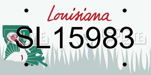 SL15983 Louisiana License Plate