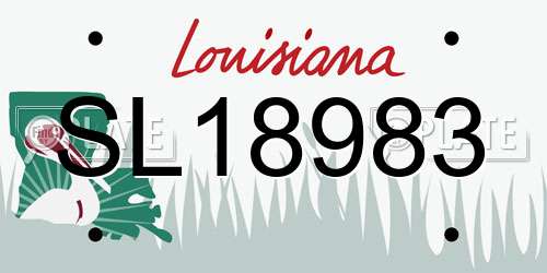 SL18983 Louisiana License Plate