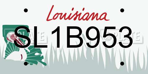 SL1B953 Louisiana License Plate