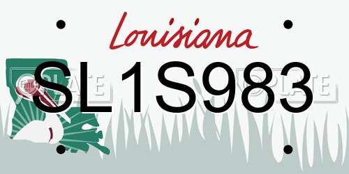 SL1S983 Louisiana License Plate