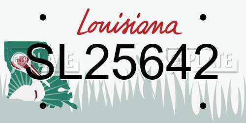 SL25642 Louisiana License Plate
