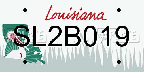 SL2B019 Louisiana License Plate