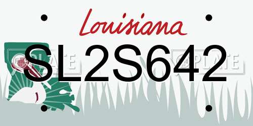SL2S642 Louisiana License Plate