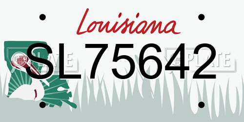 SL75642 Louisiana License Plate