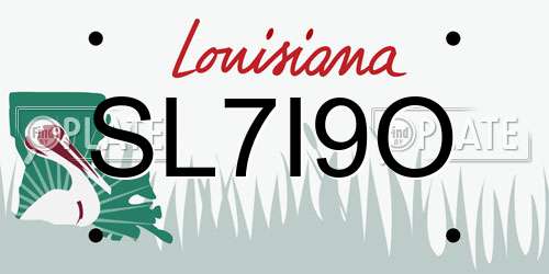 SL7I9O Louisiana License Plate