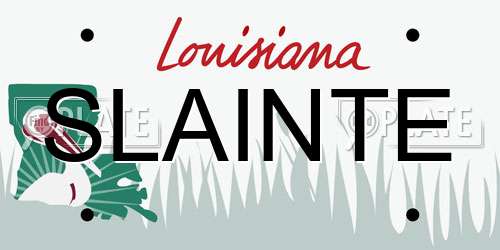 SLAINTE Louisiana License Plate