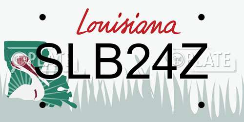 SLB24Z Louisiana License Plate