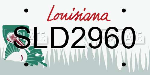 SLD2960 Louisiana License Plate