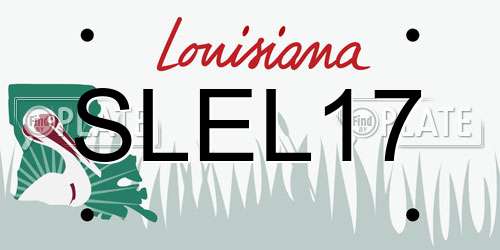 SLEL17 Louisiana License Plate