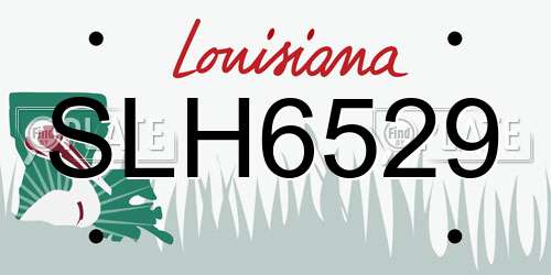 SLH6529 Louisiana License Plate