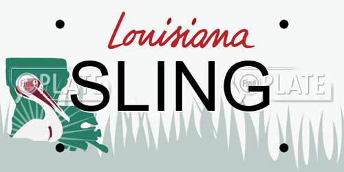 SLING Louisiana License Plate