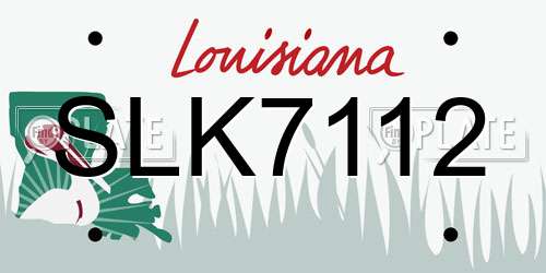 SLK7112 Louisiana License Plate