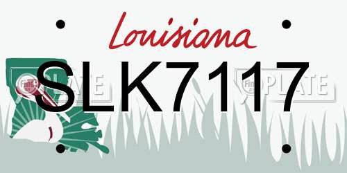 SLK7117 Louisiana License Plate