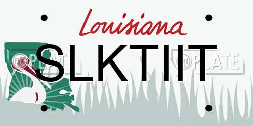 SLKTIIT Louisiana License Plate
