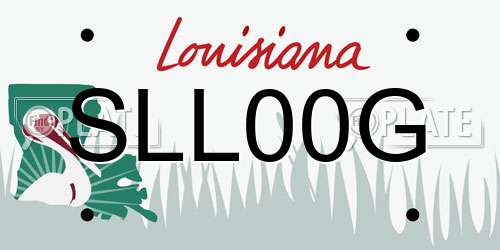 SLL00G Louisiana License Plate