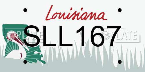 SLL167 Louisiana License Plate