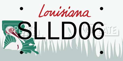 SLLD06 Louisiana License Plate